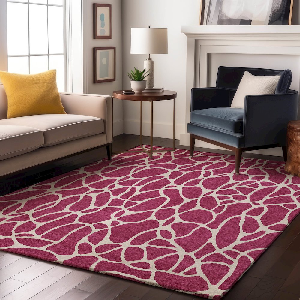 Premium Machine Washable Mayfield AMF1024 Blush 5' x 7'6" Rug
