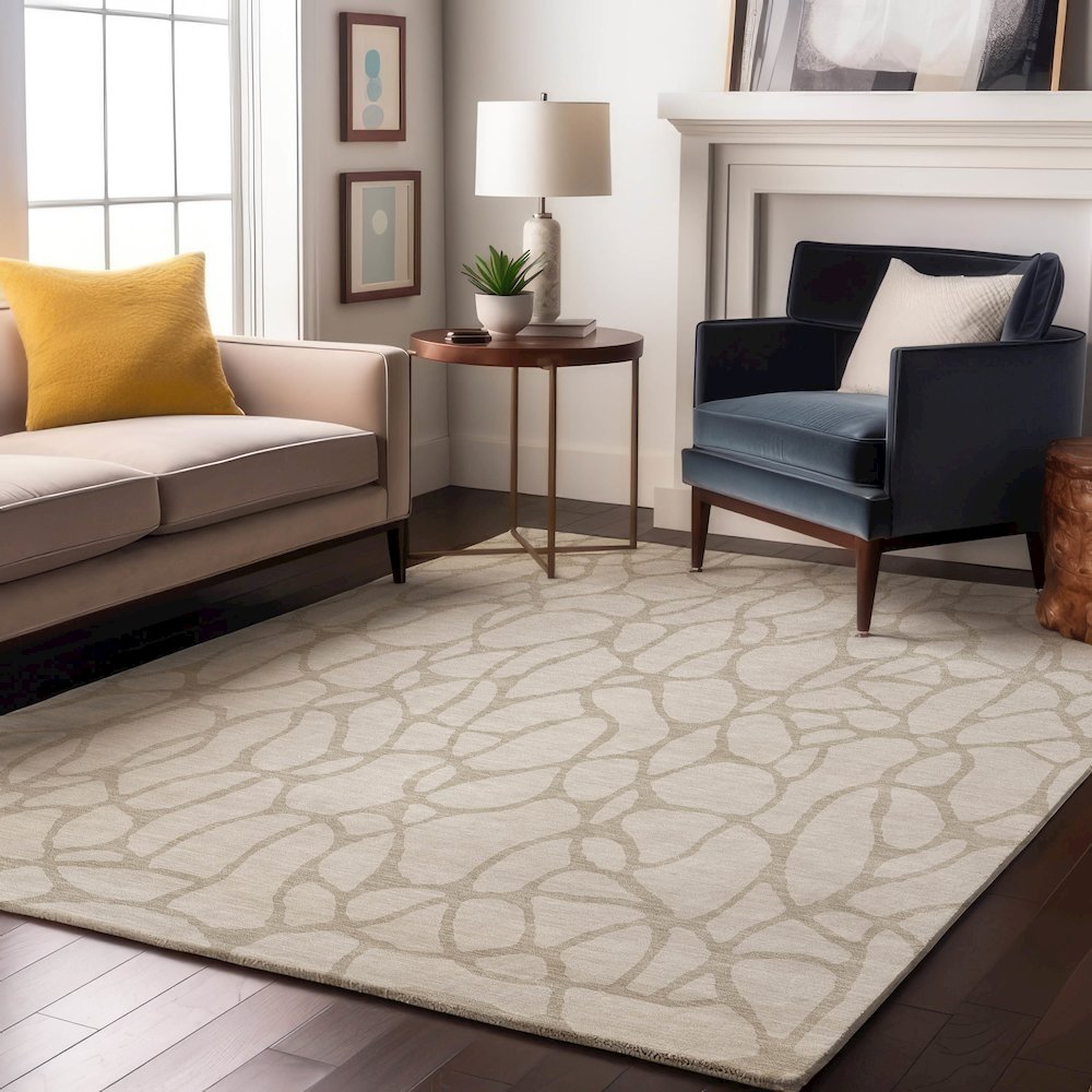 Premium Machine Washable Mayfield AMF1024 Ivory 5' x 7'6" Rug