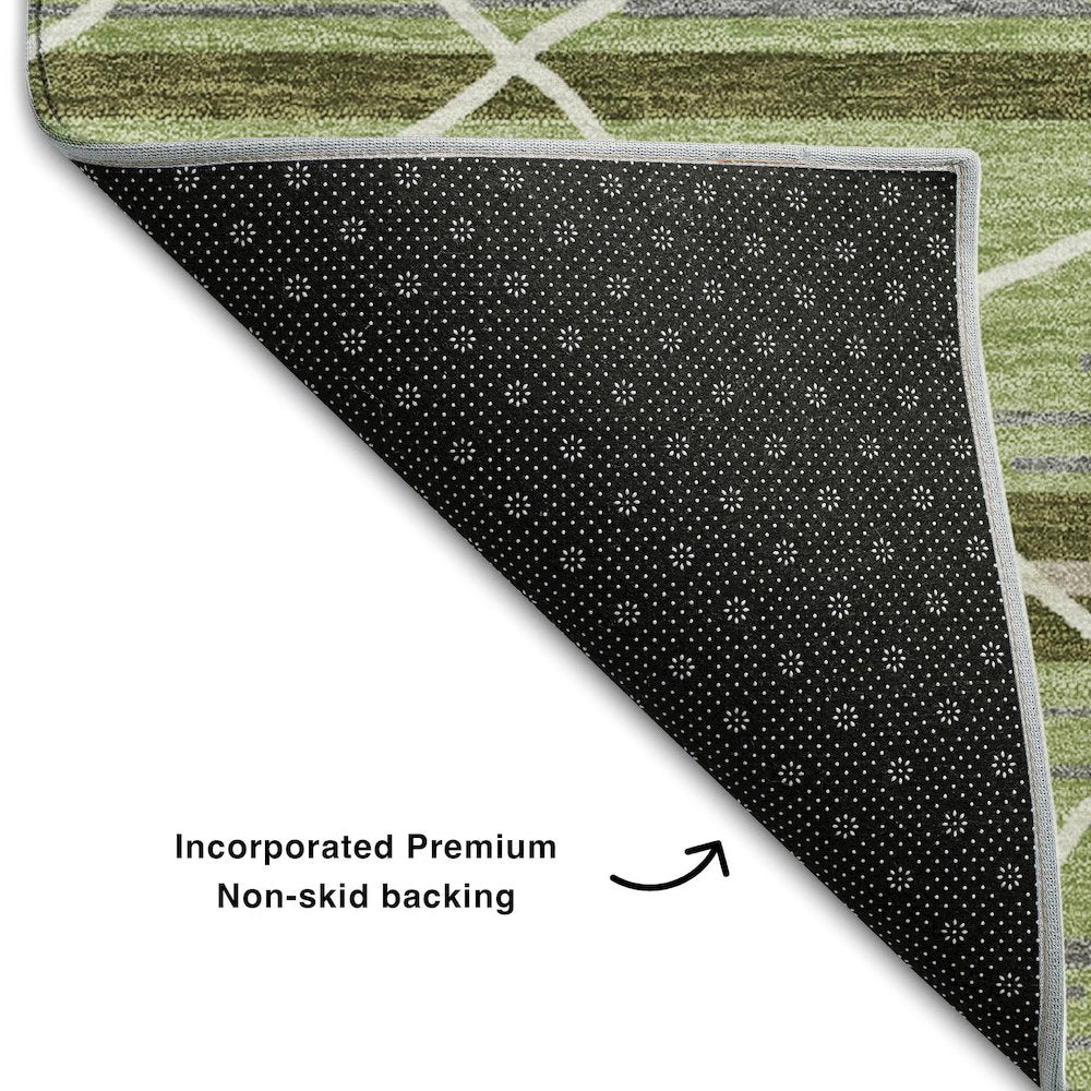 Premium Machine Washable Mayfield AMF1025 Aloe 2'6" x 3'10" Rug