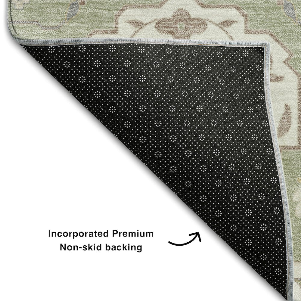 Premium Machine Washable Mayfield AMF1026 Aloe 2'6" x 3'10" Rug
