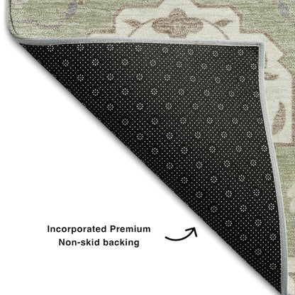 Premium Machine Washable Mayfield AMF1026 Aloe 2'6" x 3'10" Rug