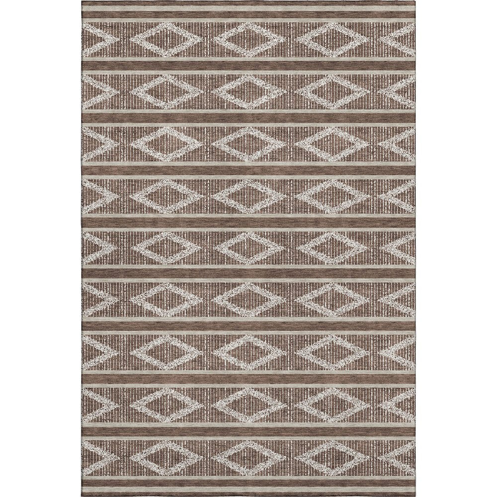 Premium Machine Washable Mayfield AMF1029 Brown 5' x 7'6" Rug