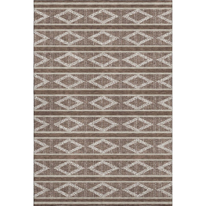Premium Machine Washable Mayfield AMF1029 Brown 5' x 7'6" Rug
