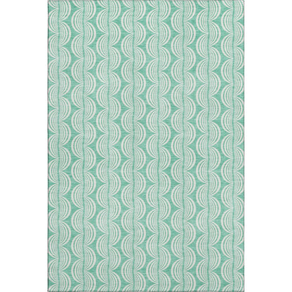 Premium Machine Washable Mayfield AMF1056 Seafoam 5' x 7'6" Rug