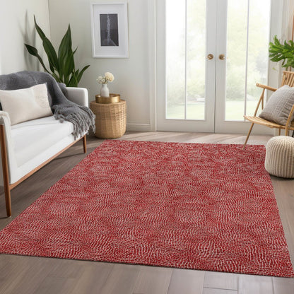 Premium Machine Washable Mayfield AMF1057 Red 5' x 7'6" Rug