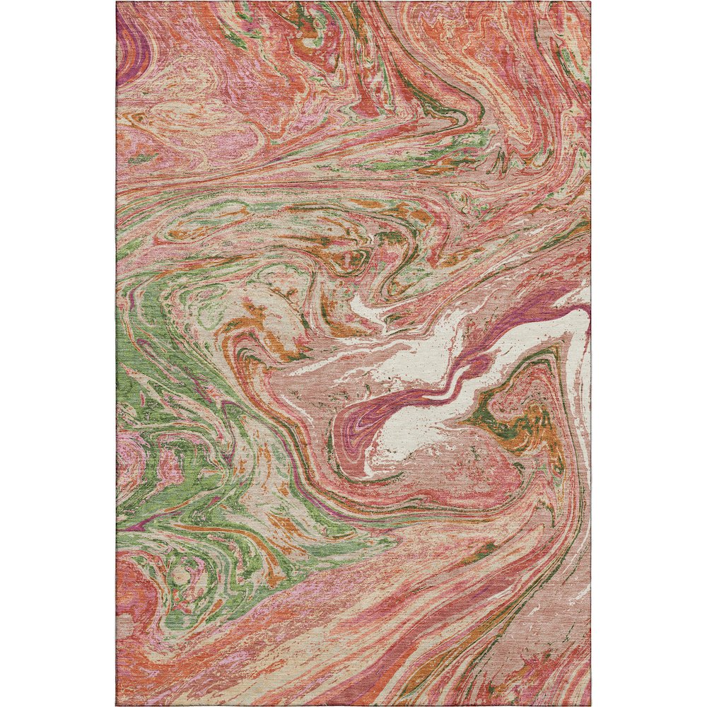 Premium Machine Washable Mayfield AMF1061 Coral 5' x 7'6" Rug