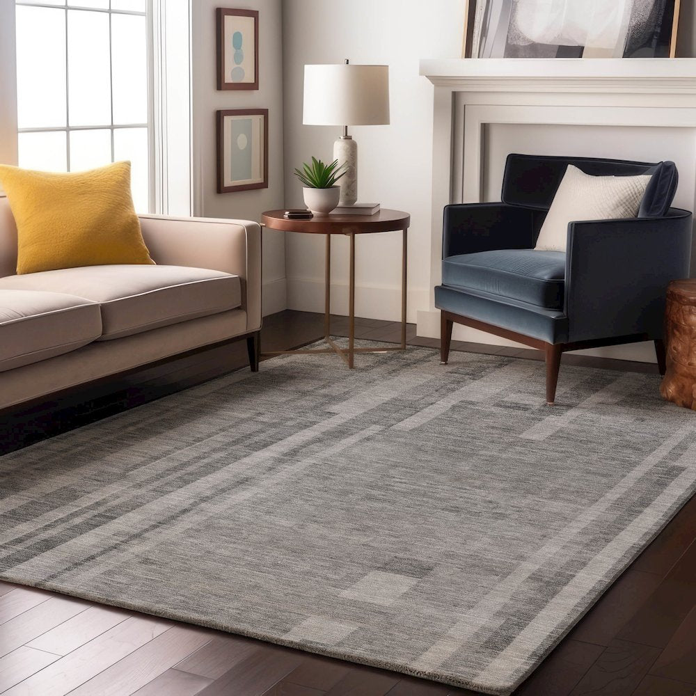 Premium Machine Washable Mayfield AMF1063 Gray 5' x 7'6" Rug