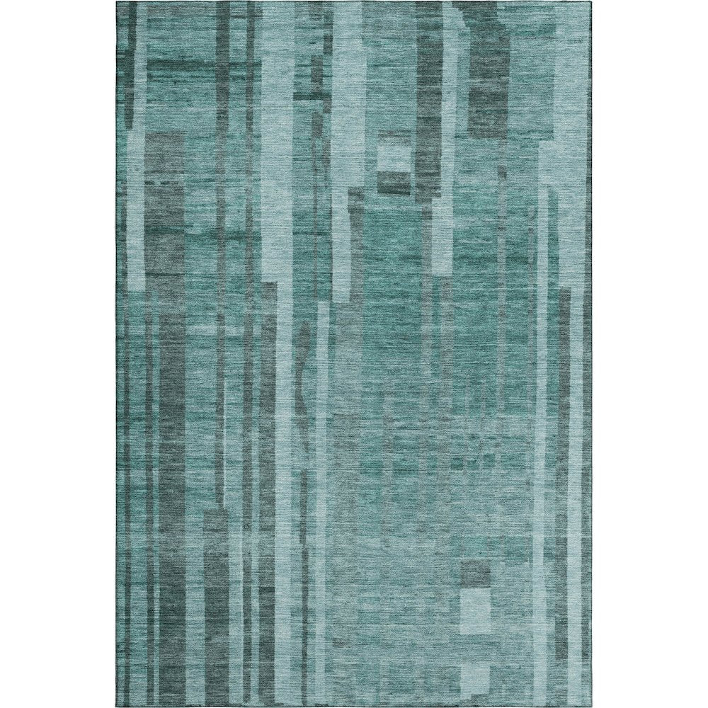 Premium Machine Washable Mayfield AMF1063 Teal 5' x 7'6" Rug