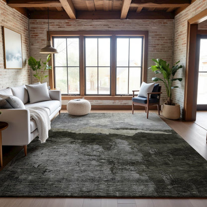 Premium Machine Washable Mayfield AMF1069 Taupe 5' x 7'6" Rug