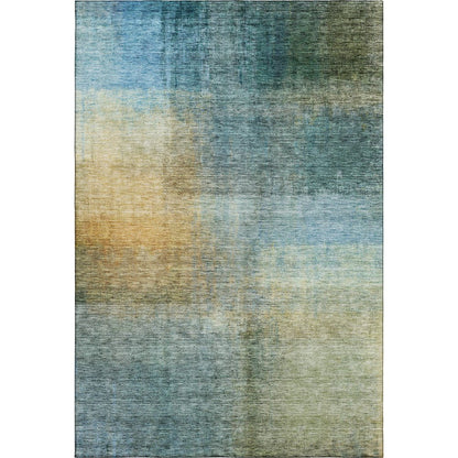 Premium Machine Washable Mayfield AMF1096 Blue 5' x 7'6" Rug