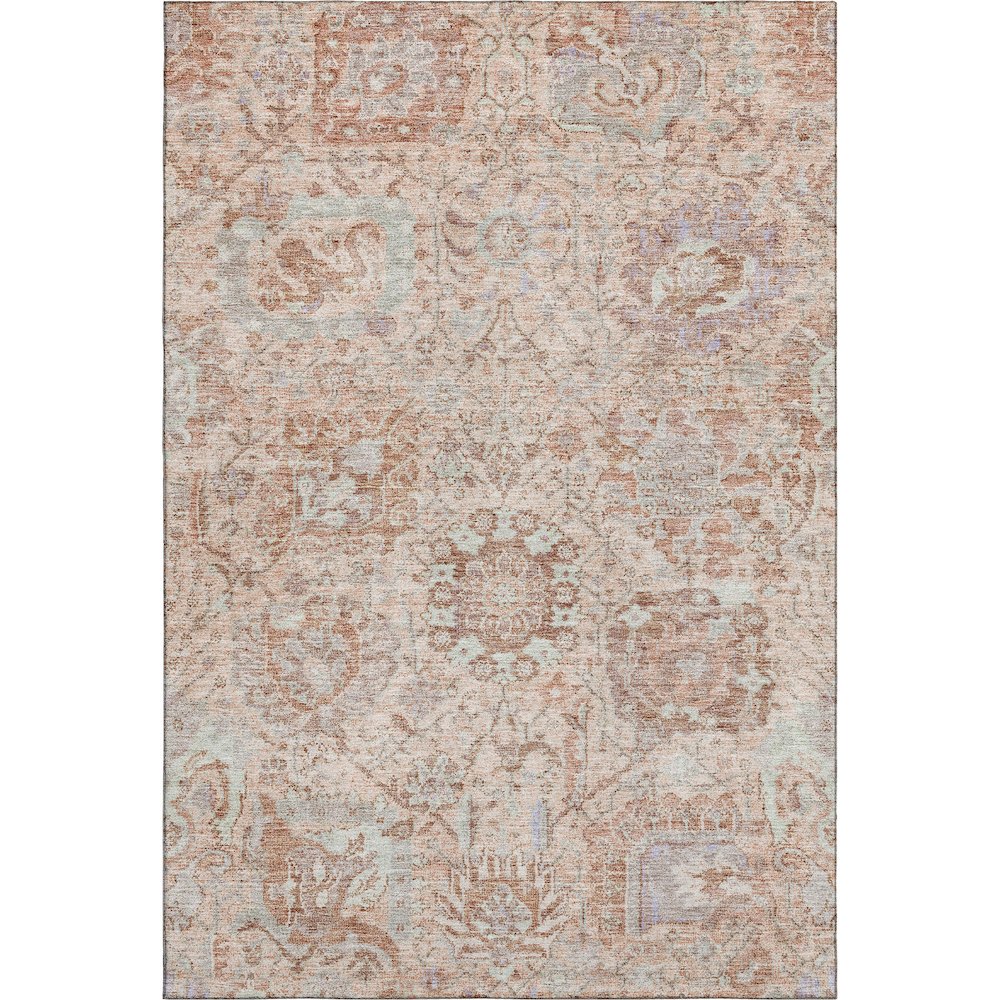 Premium Machine Washable Mayfield AMF1102 Coral 5' x 7'6" Rug