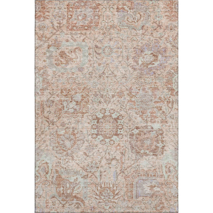 Premium Machine Washable Mayfield AMF1102 Coral 5' x 7'6" Rug