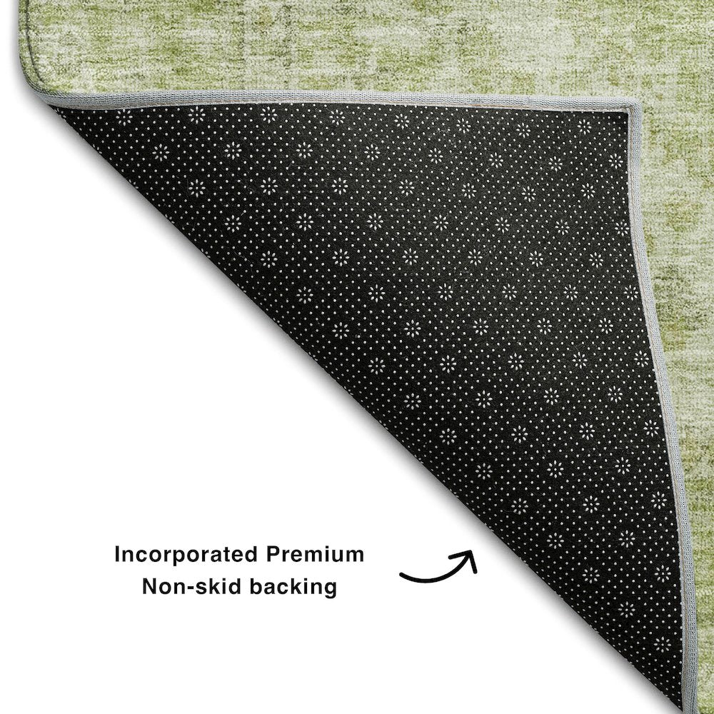 Premium Machine Washable Mayfield AMF1104 Sage 2'6" x 3'10" Rug
