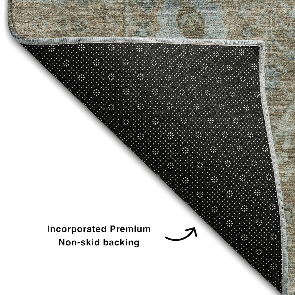 Premium Machine Washable Mayfield AMF1106 Brown 2'6" x 3'10" Rug