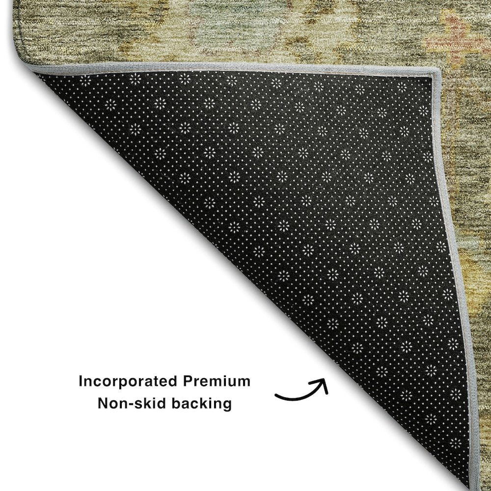 Premium Machine Washable Mayfield AMF1108 Aloe 2'6" x 3'10" Rug