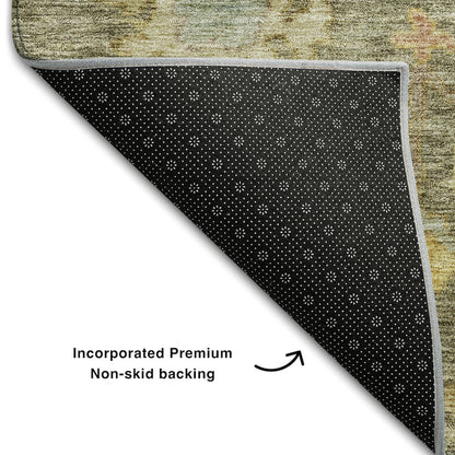 Premium Machine Washable Mayfield AMF1108 Aloe 2'6" x 3'10" Rug