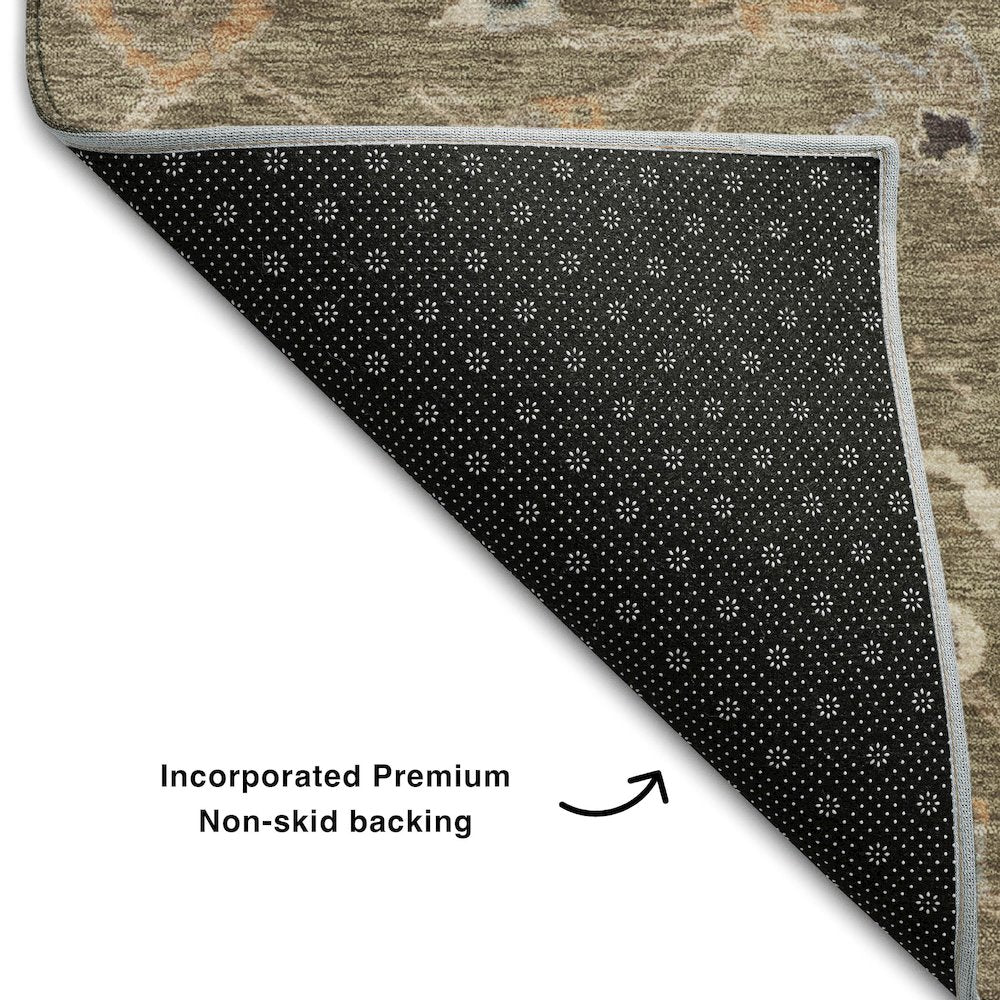 Premium Machine Washable Mayfield AMF1137 Brown 2'6" x 3'10" Rug