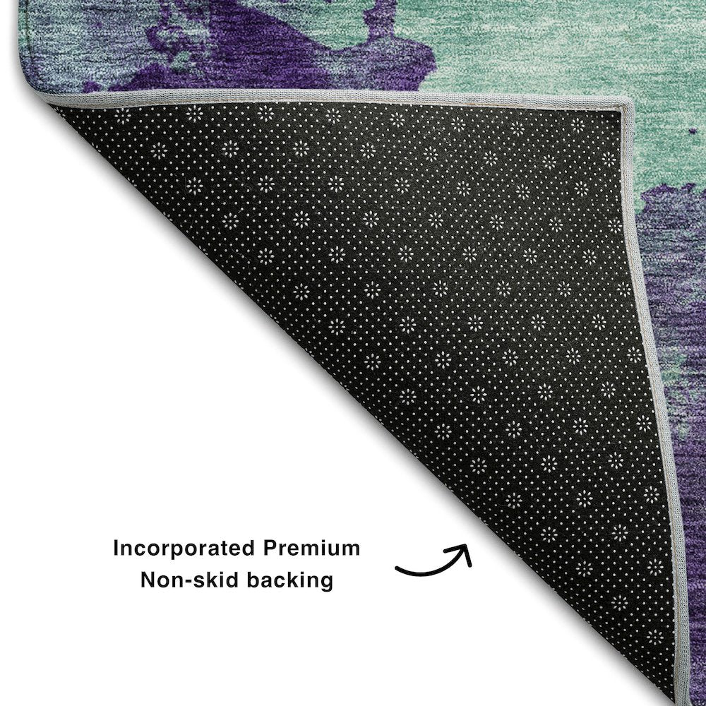 Premium Machine Washable Mayfield AMF1138 Seafoam 2'6" x 3'10" Rug
