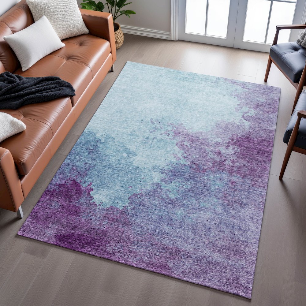 Premium Machine Washable Mayfield AMF1138 Sky 5' x 7'6" Rug