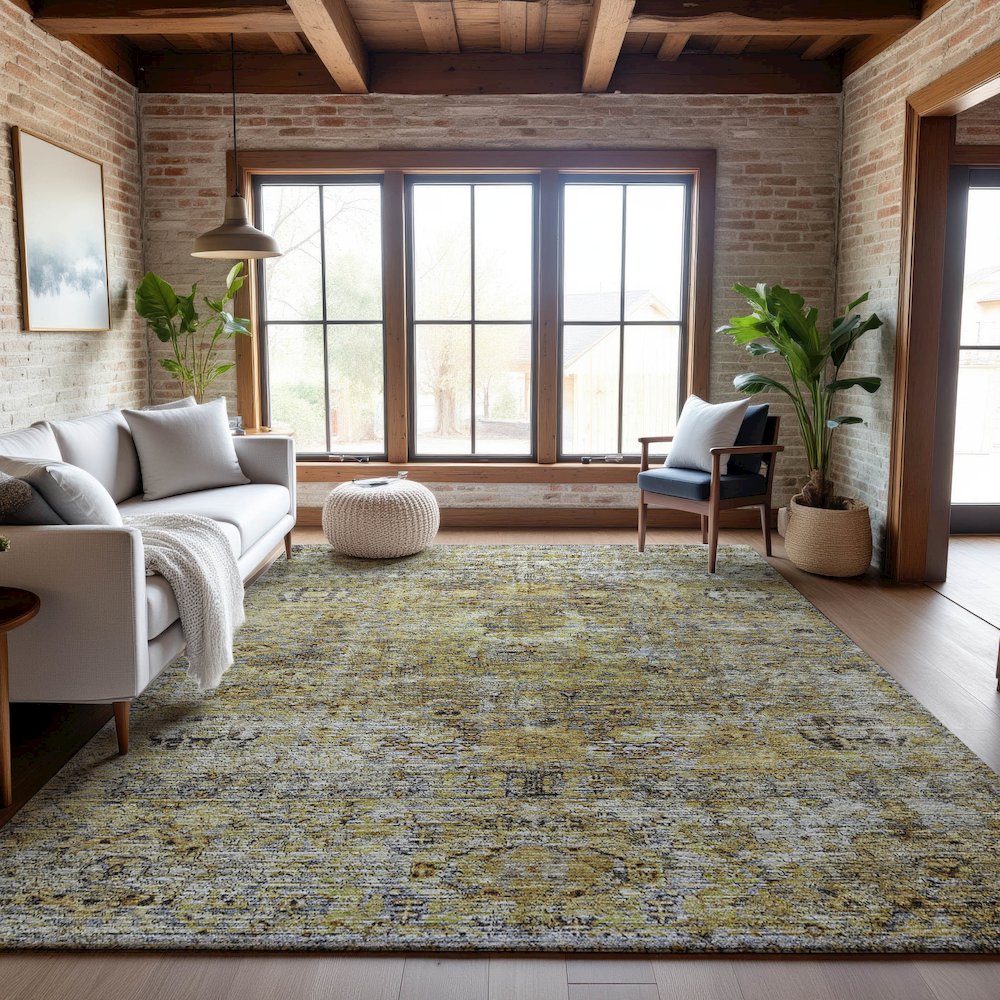 Premium Machine Washable Mayfield AMF1143 Aloe 5' x 7'6" Rug