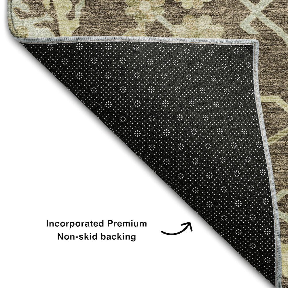 Premium Machine Washable Mayfield AMF1150 Chocolate 2'6" x 3'10" Rug