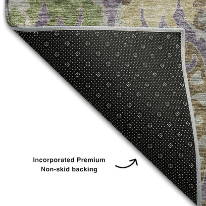 Premium Machine Washable Mayfield AMF1153 Purple 2'6" x 3'10" Rug