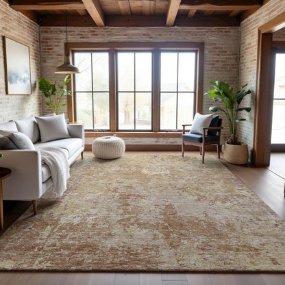 Premium Machine Washable Mayfield AMF1162 Copper 5' x 7'6" Rug