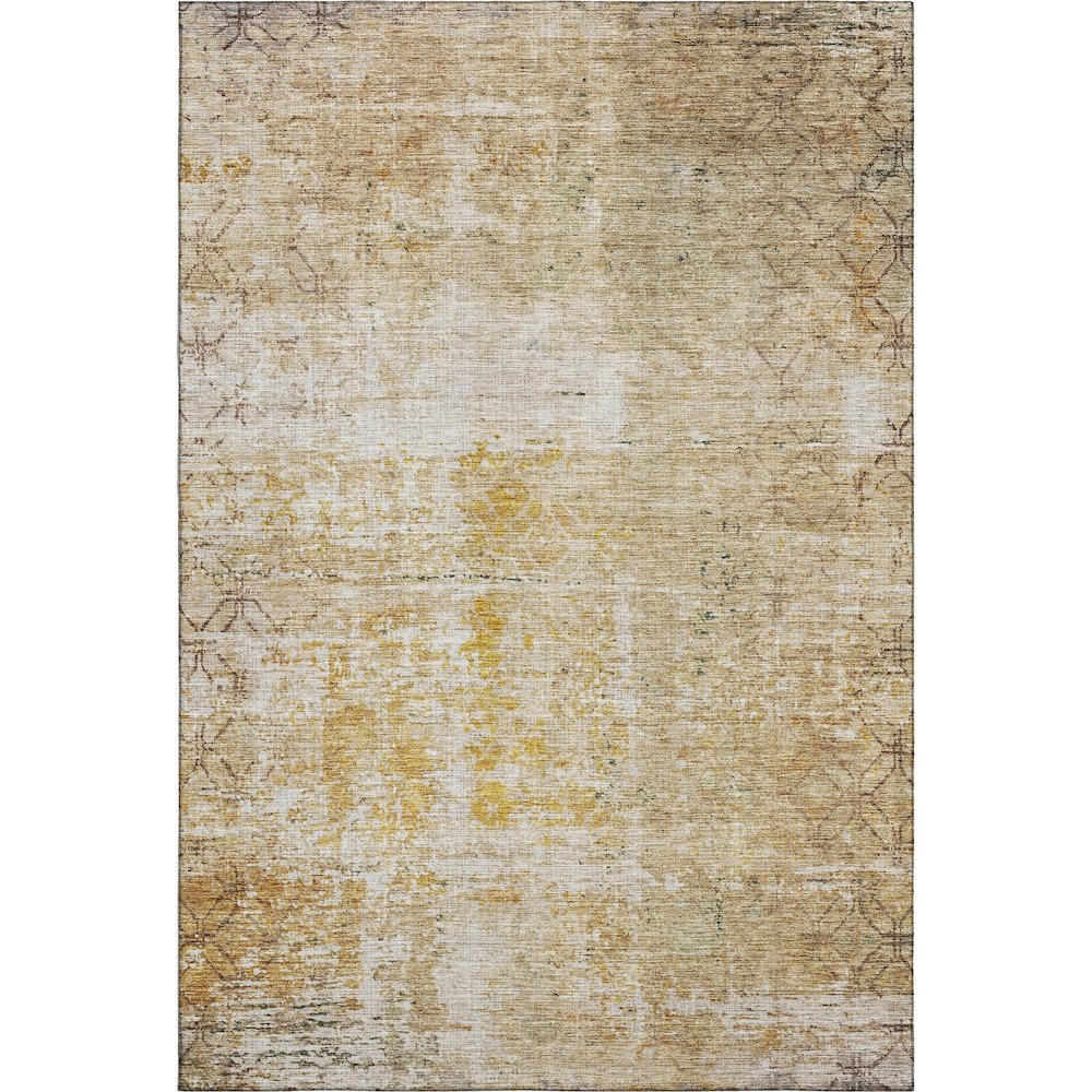 Premium Machine Washable Mayfield AMF1169 Gold 5' x 7'6" Rug