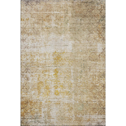 Premium Machine Washable Mayfield AMF1169 Gold 5' x 7'6" Rug