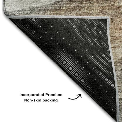 Premium Machine Washable Mayfield AMF1176 Khaki 2'6" x 3'10" Rug