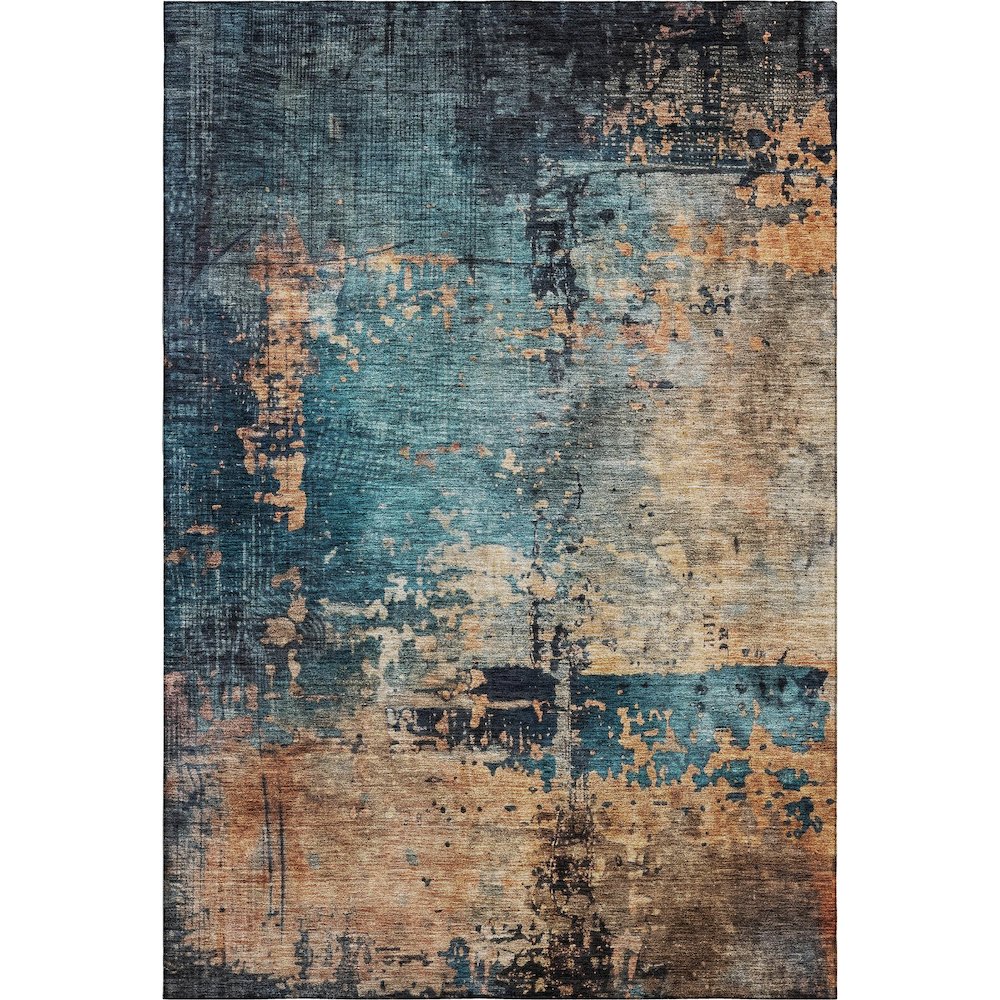 Premium Machine Washable Mayfield AMF1206 Teal 5' x 7'6" Rug