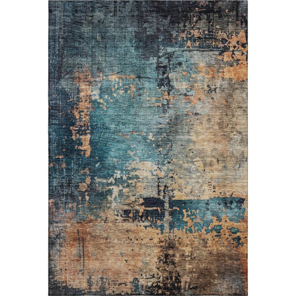 Premium Machine Washable Mayfield AMF1206 Teal 5' x 7'6" Rug