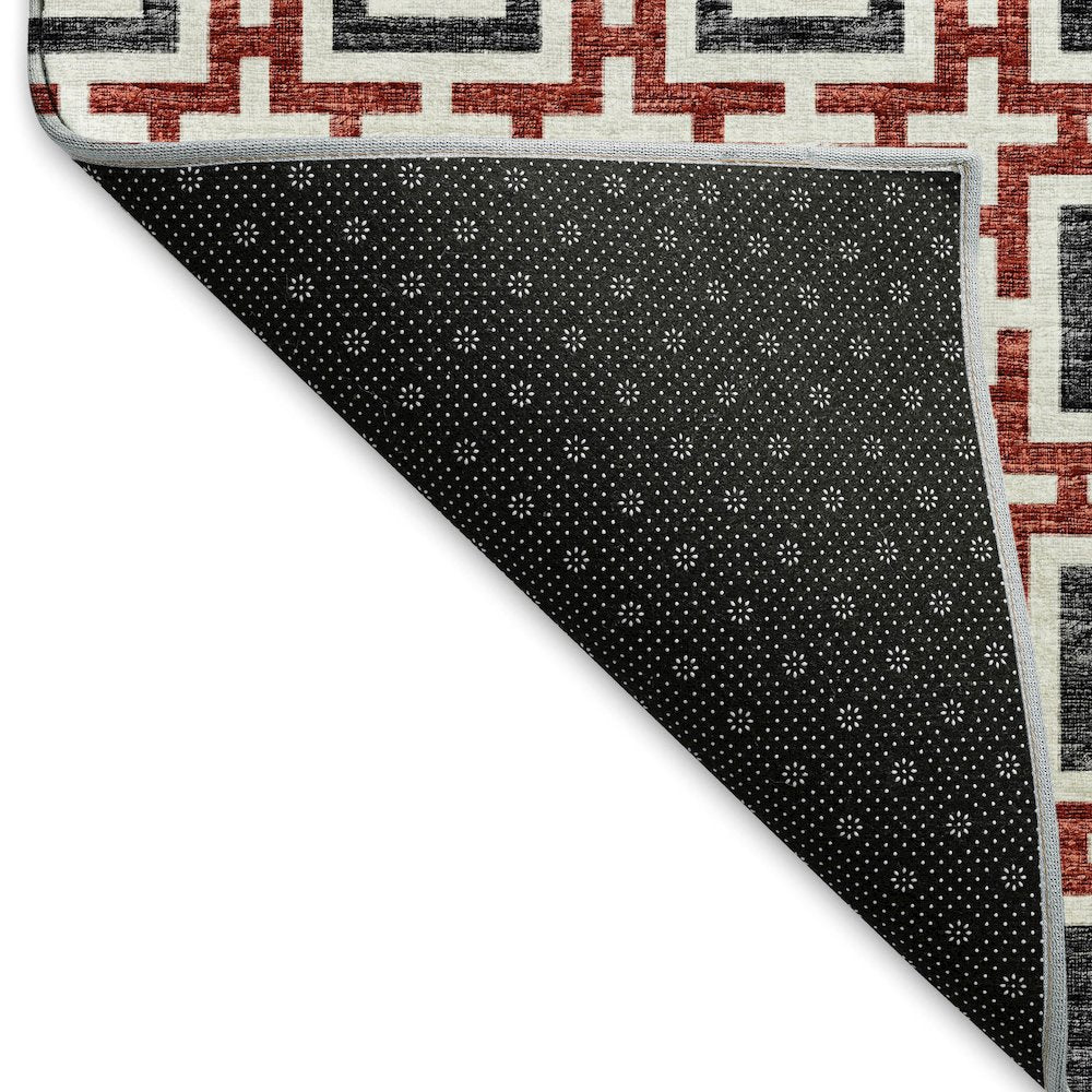 Premium Machine Washable Mayfield  Red 2'6" x 3'10" Rug