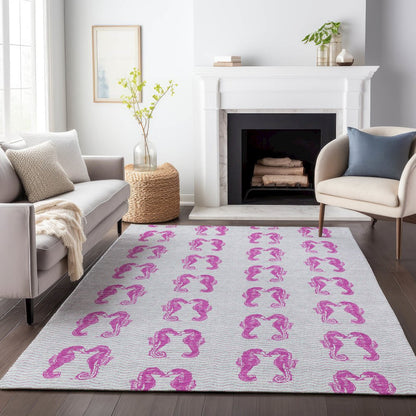 Premium Machine Washable Mayfield  Pink 5' x 7'6" Rug