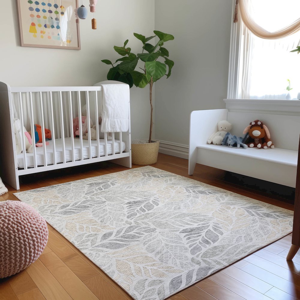 Premium Machine Washable Mayfield  Fog 5' x 7'6" Rug