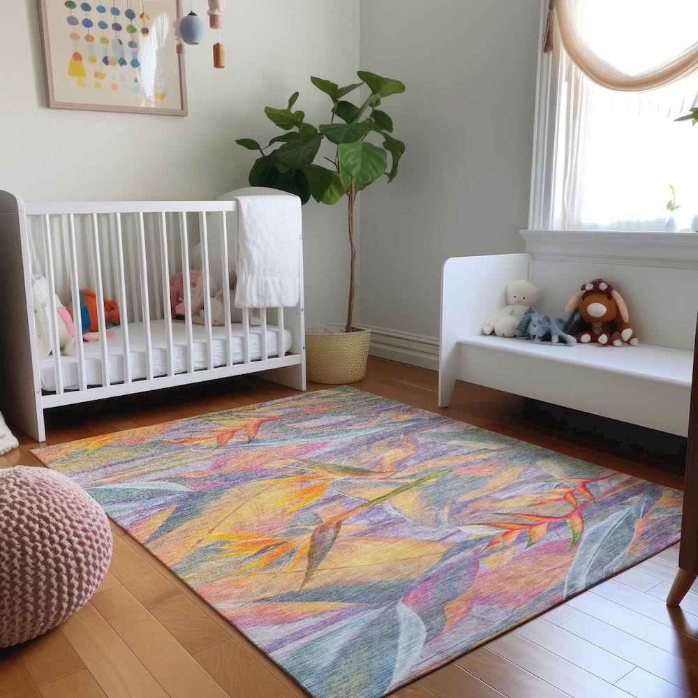Premium Machine Washable Mayfield  Multi 5' x 7'6" Rug