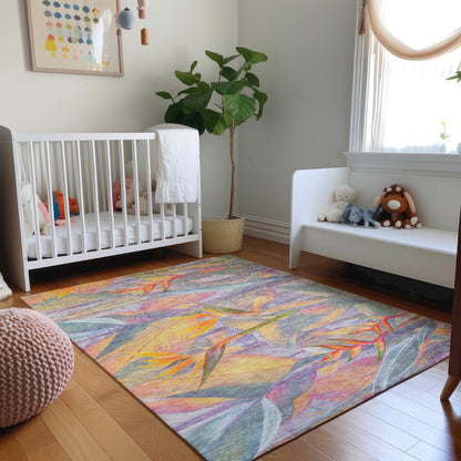 Premium Machine Washable Mayfield  Multi 5' x 7'6" Rug