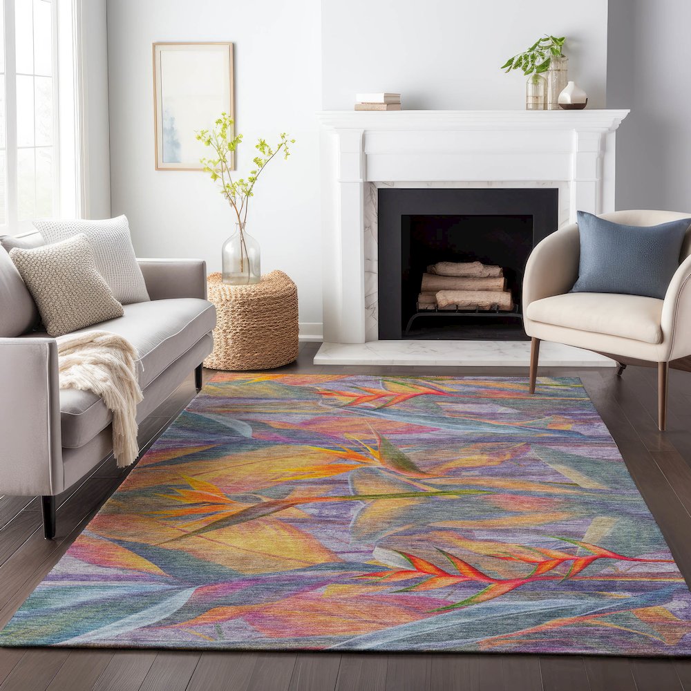Premium Machine Washable Mayfield  Multi 5' x 7'6" Rug