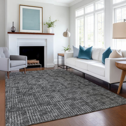 Premium Machine Washable Mayfield  Black 5' x 7'6" Rug