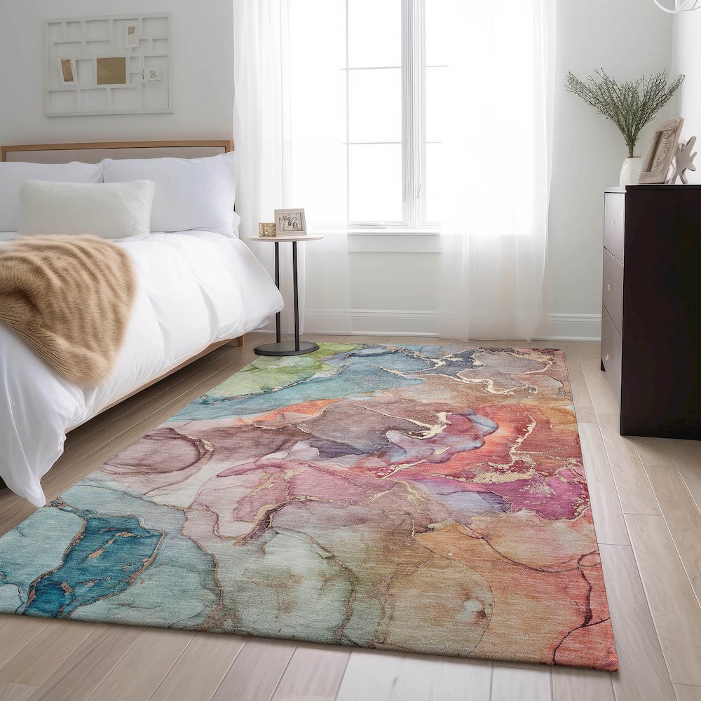 Premium Machine Washable Mayfield  Blue 5' x 7'6" Rug