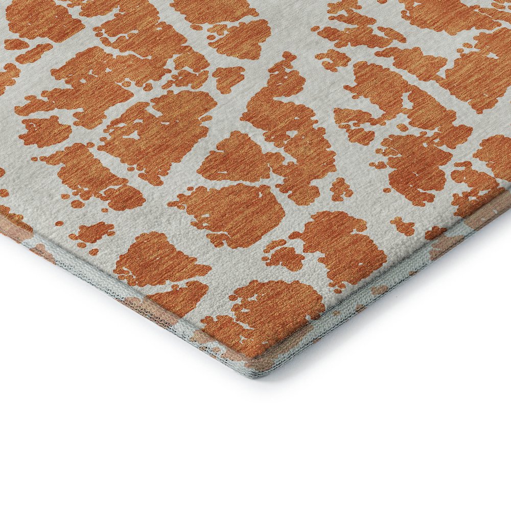 Premium Machine Washable Mayfield  Orange 2'6" x 3'10" Rug