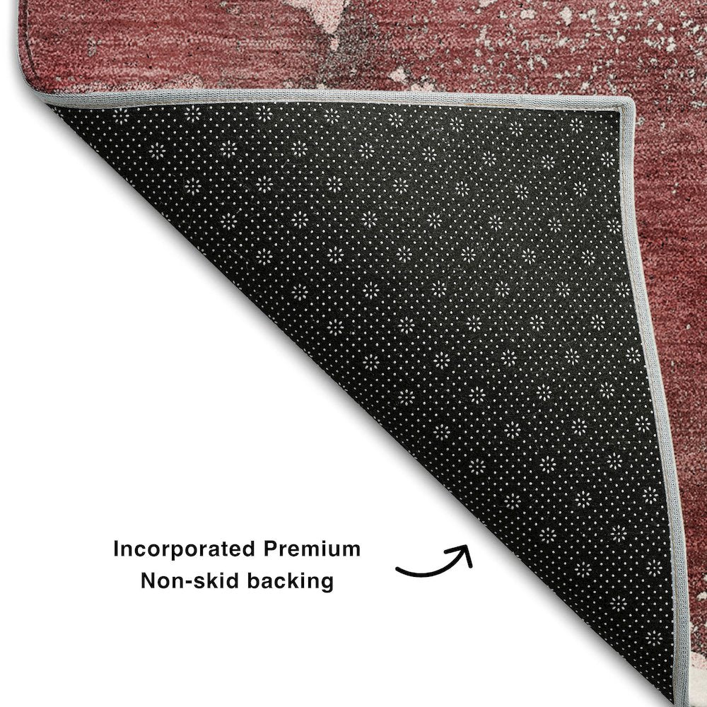 Premium Machine Washable Mayfield  Merlot 2'6" x 3'10" Rug