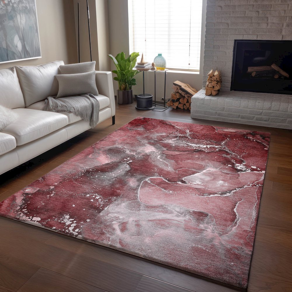 Premium Machine Washable Mayfield  Merlot 5' x 7'6" Rug