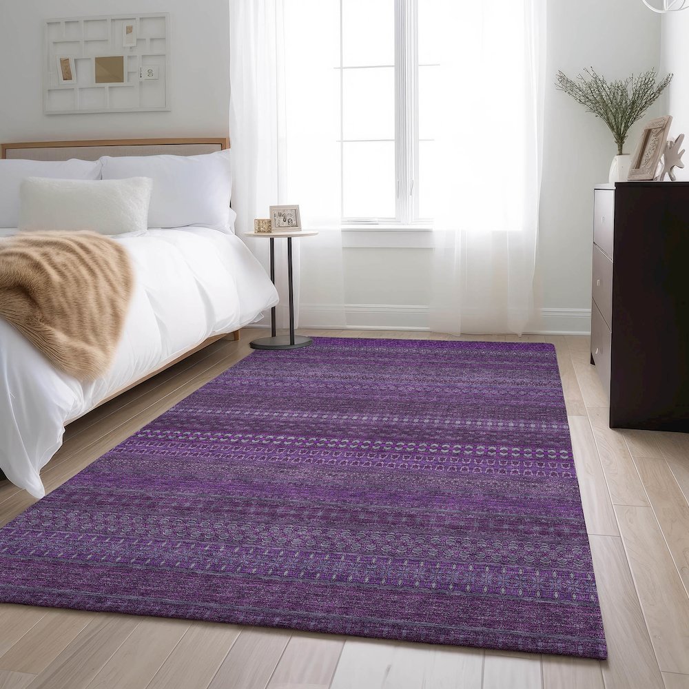 Premium Machine Washable Mayfield  Eggplant 5' x 7'6" Rug