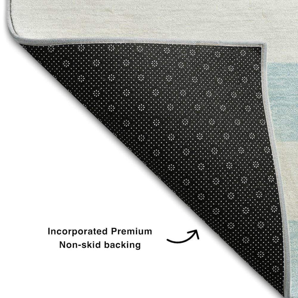 Premium Machine Washable Mayfield  Sky 2'6" x 3'10" Rug