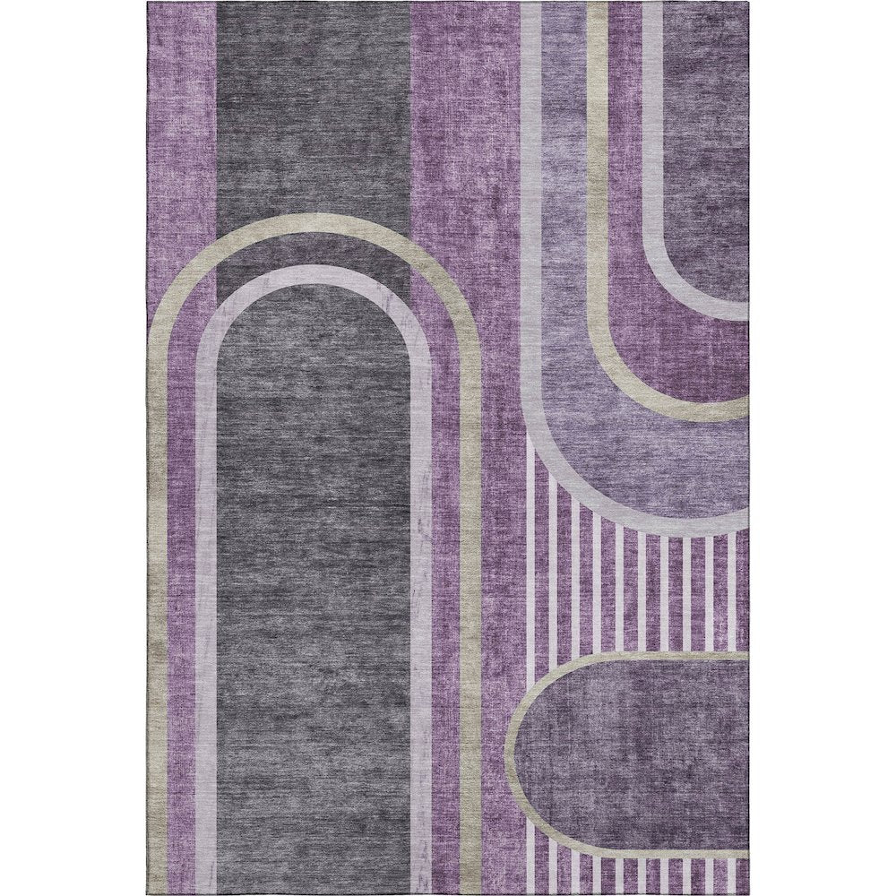 Premium Machine Washable Mayfield  Purple 5' x 7'6" Rug