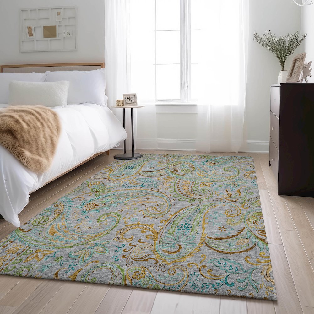 Premium Machine Washable Mayfield  Gray 5' x 7'6" Rug