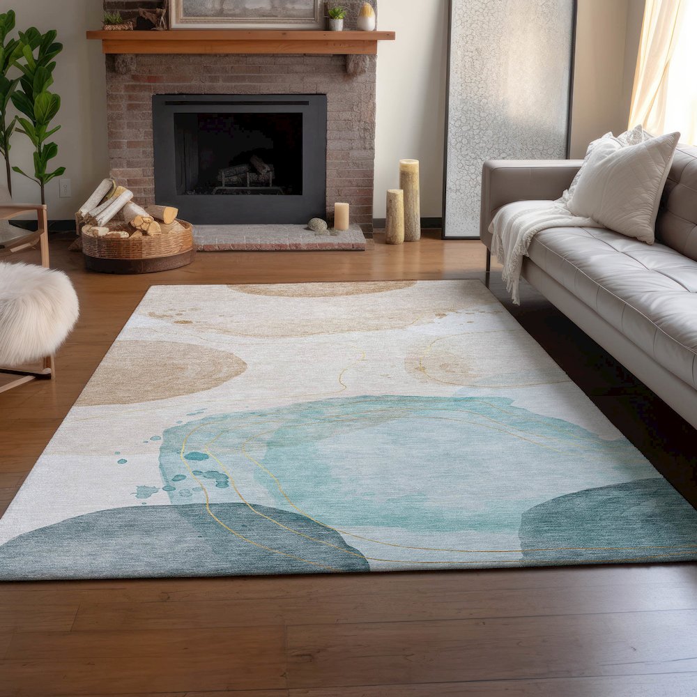 Premium Machine Washable Mayfield  Beige 5' x 7'6" Rug