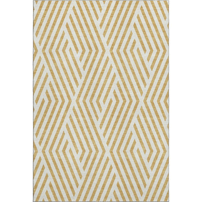 Premium Machine Washable Mayfield  Gold 5' x 7'6" Rug