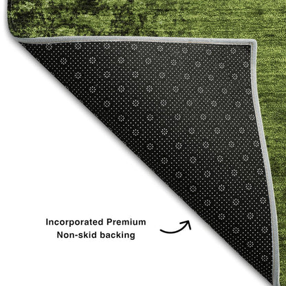 Premium Machine Washable Mayfield  Green 2'6" x 3'10" Rug